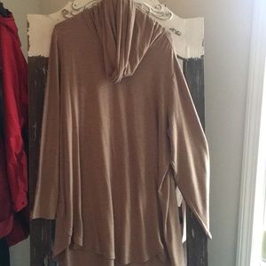 Light tan cowl neck sweater
